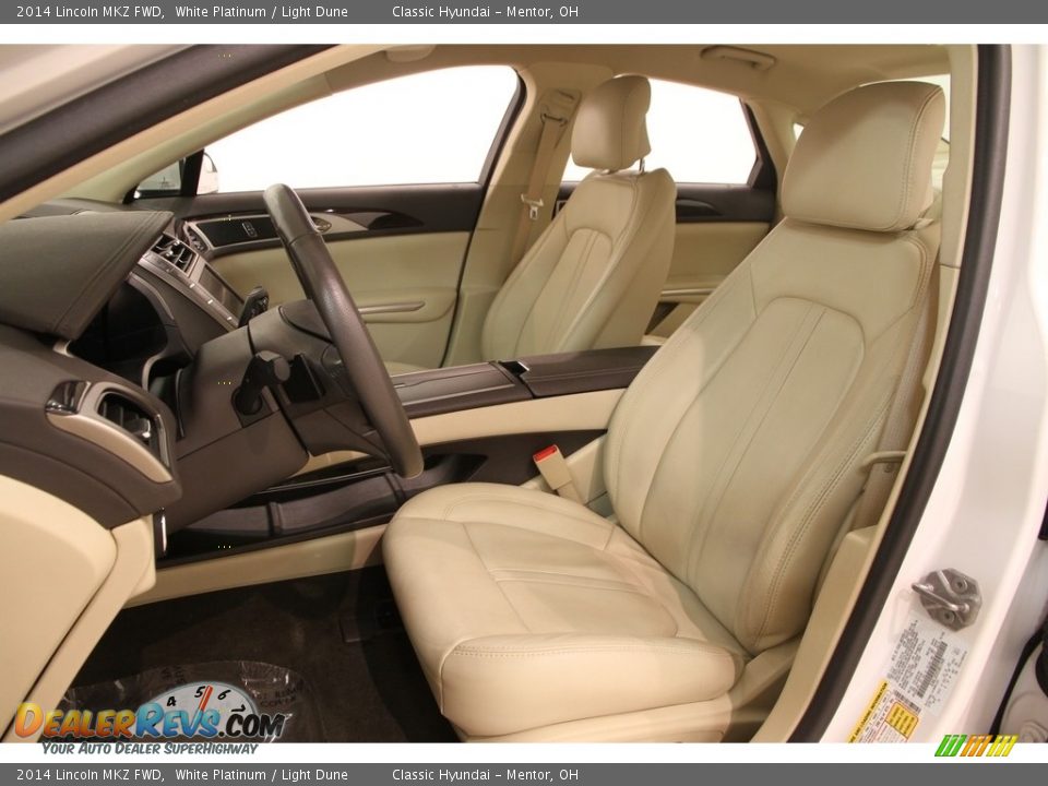 2014 Lincoln MKZ FWD White Platinum / Light Dune Photo #5