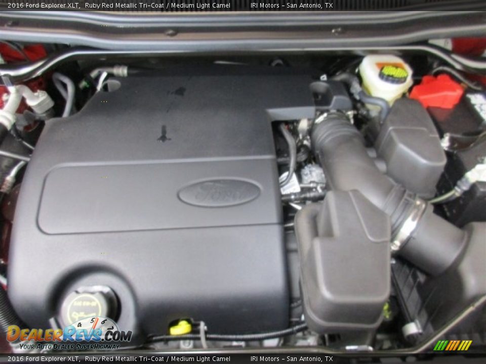 2016 Ford Explorer XLT Ruby Red Metallic Tri-Coat / Medium Light Camel Photo #26