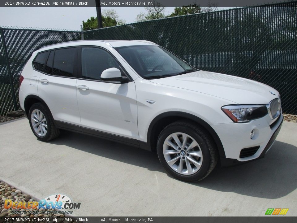 2017 BMW X3 xDrive28i Alpine White / Black Photo #1