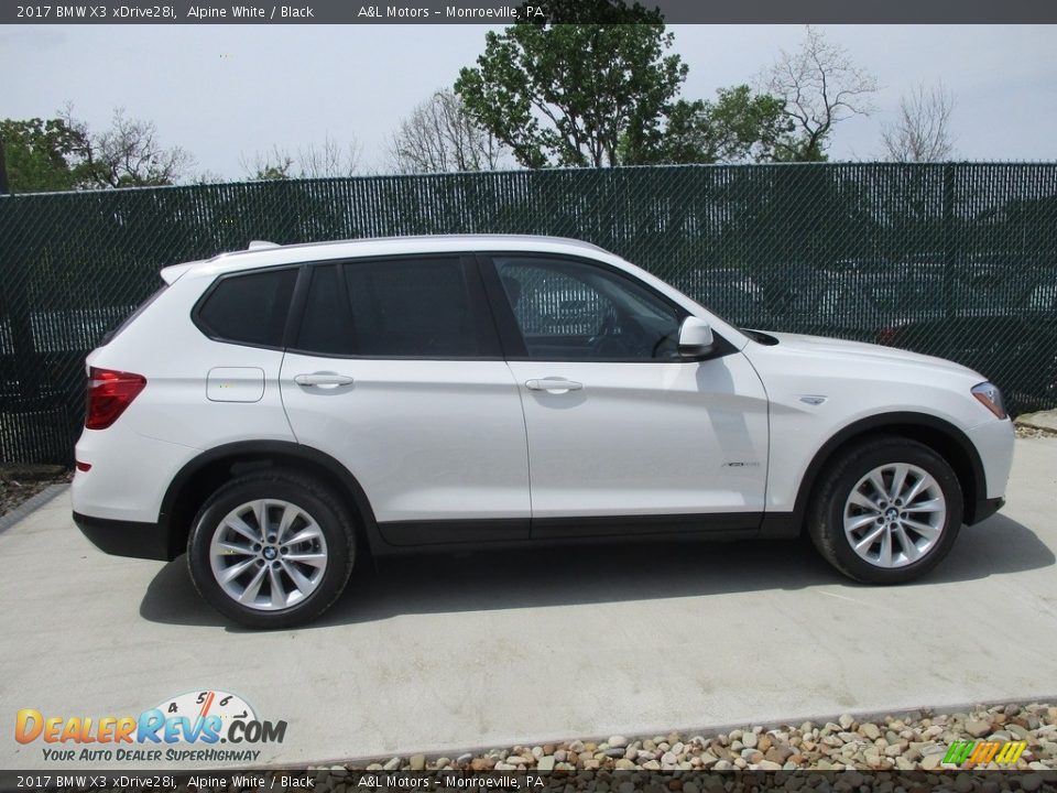 2017 BMW X3 xDrive28i Alpine White / Black Photo #2