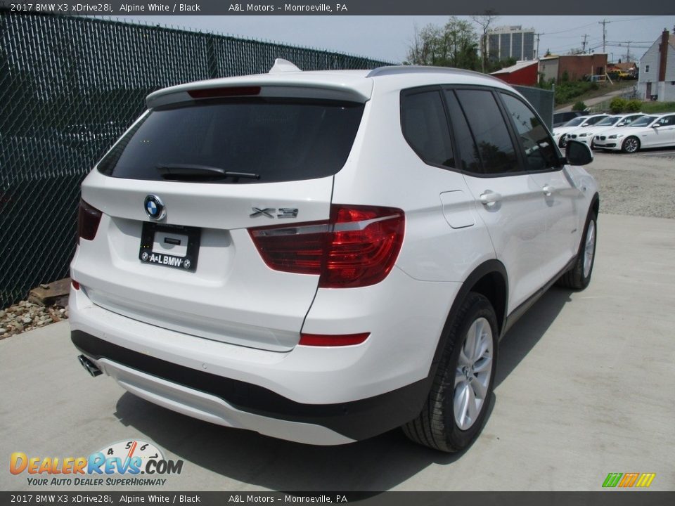 2017 BMW X3 xDrive28i Alpine White / Black Photo #4