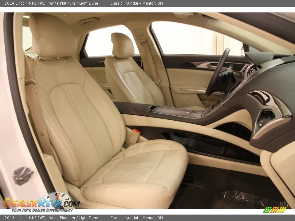 2014 Lincoln MKZ FWD White Platinum / Light Dune Photo #14