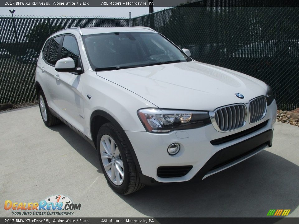 2017 BMW X3 xDrive28i Alpine White / Black Photo #5