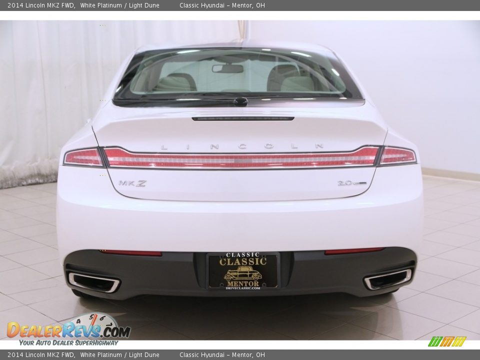 2014 Lincoln MKZ FWD White Platinum / Light Dune Photo #17