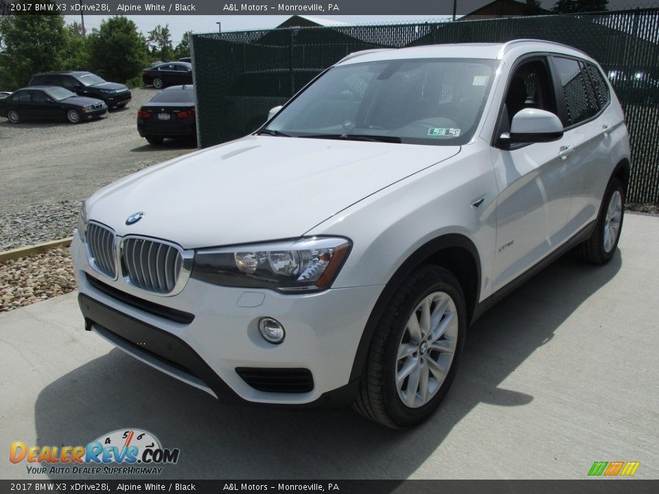 2017 BMW X3 xDrive28i Alpine White / Black Photo #7