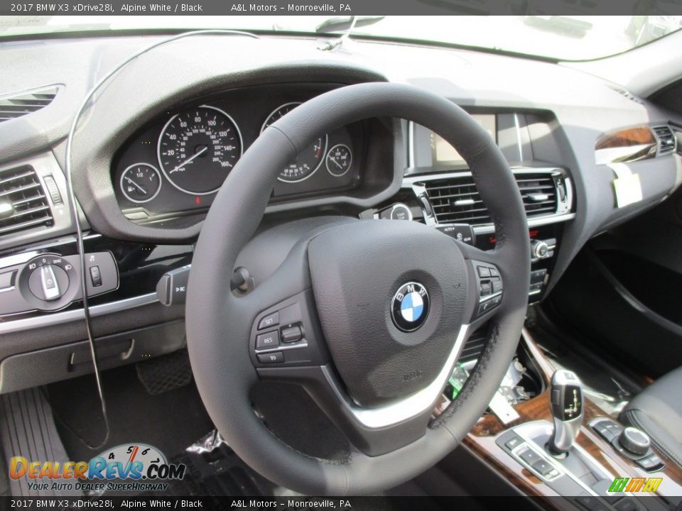 2017 BMW X3 xDrive28i Alpine White / Black Photo #14