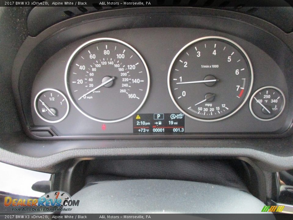 2017 BMW X3 xDrive28i Alpine White / Black Photo #20