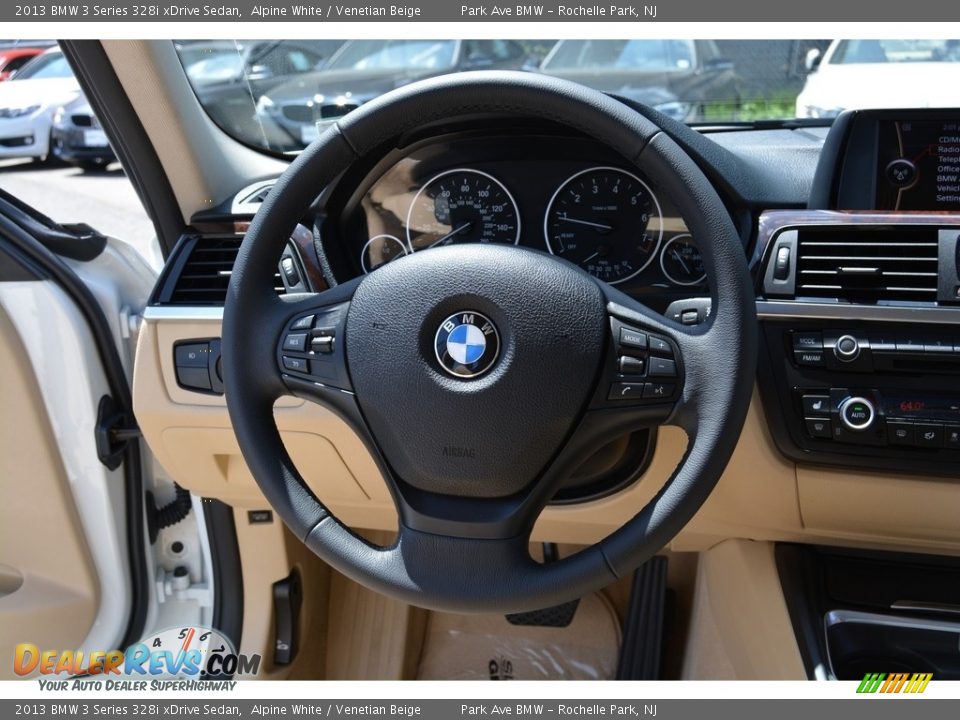 2013 BMW 3 Series 328i xDrive Sedan Alpine White / Venetian Beige Photo #19