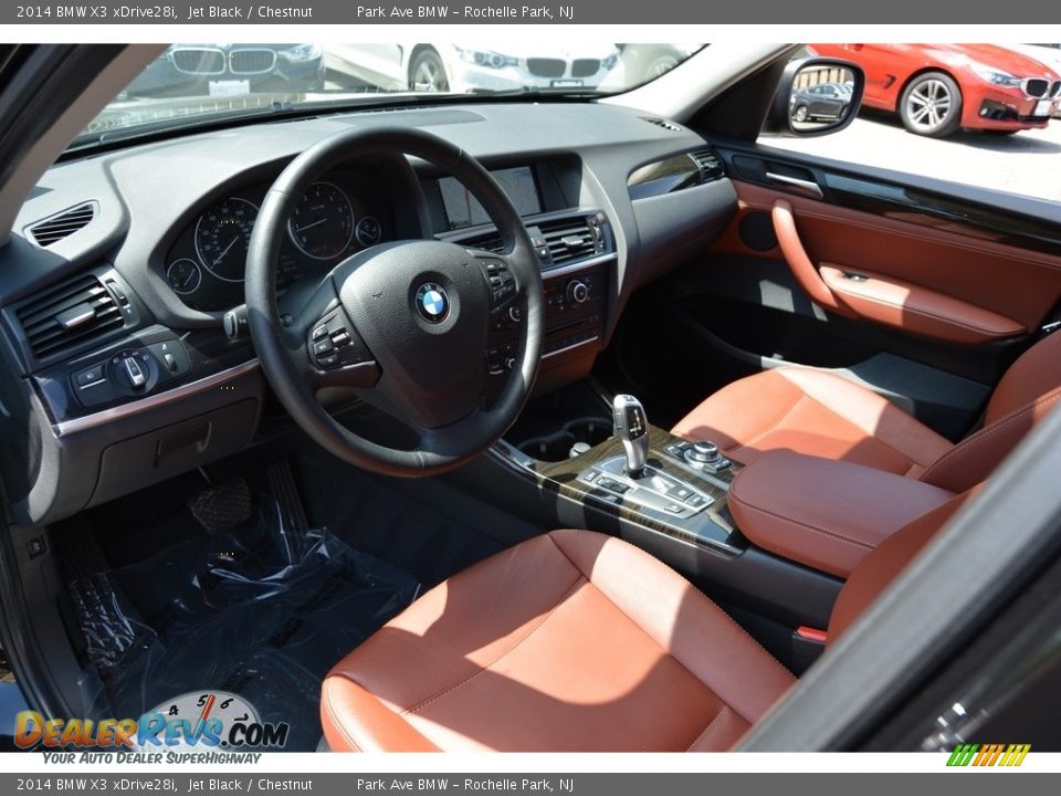 2014 BMW X3 xDrive28i Jet Black / Chestnut Photo #11