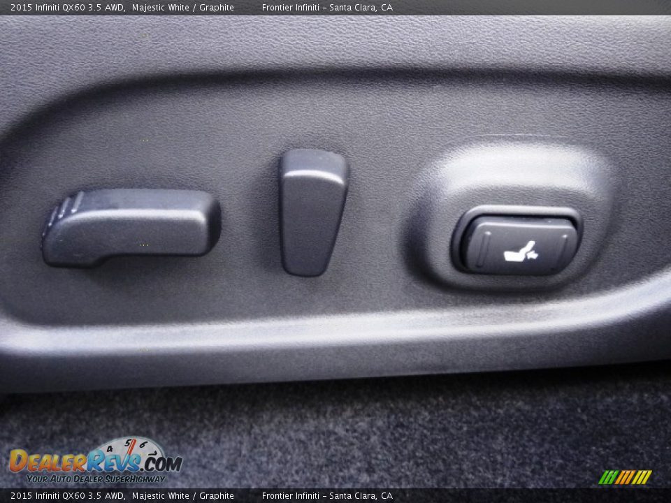 2015 Infiniti QX60 3.5 AWD Majestic White / Graphite Photo #12