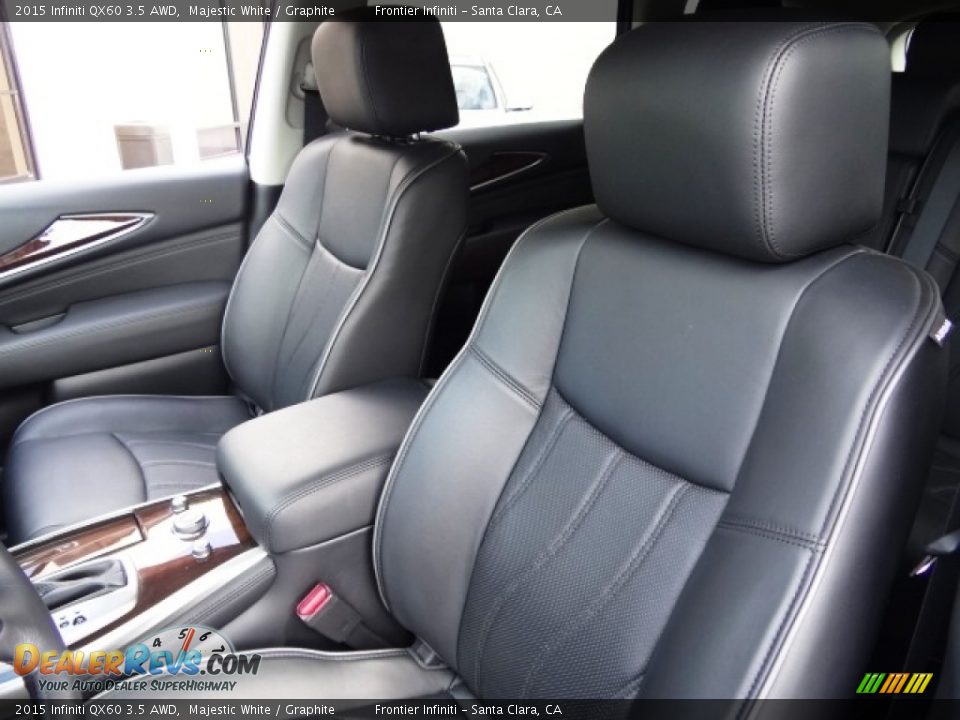 2015 Infiniti QX60 3.5 AWD Majestic White / Graphite Photo #15