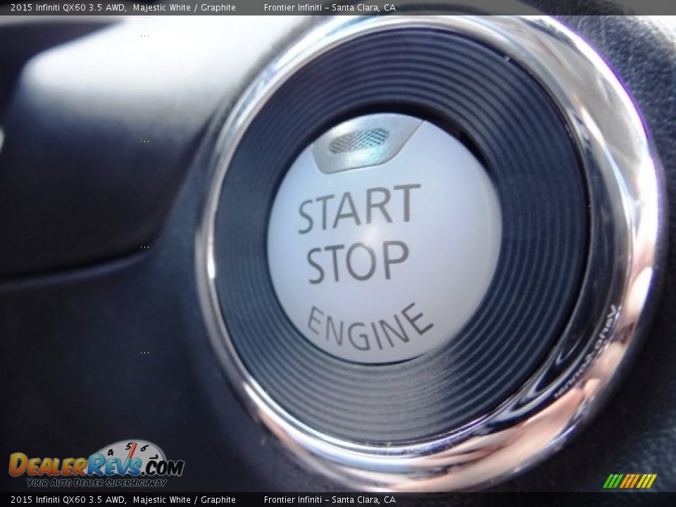 2015 Infiniti QX60 3.5 AWD Majestic White / Graphite Photo #17