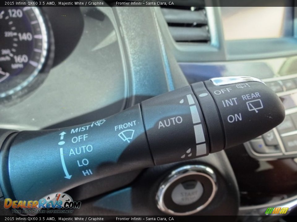 2015 Infiniti QX60 3.5 AWD Majestic White / Graphite Photo #20