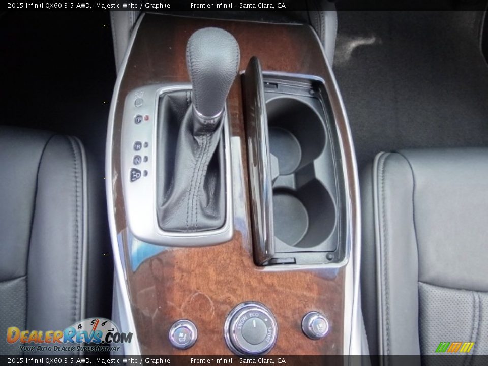 2015 Infiniti QX60 3.5 AWD Majestic White / Graphite Photo #22