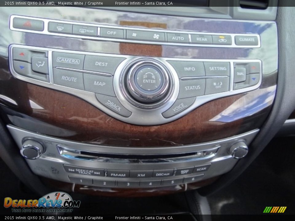 2015 Infiniti QX60 3.5 AWD Majestic White / Graphite Photo #23
