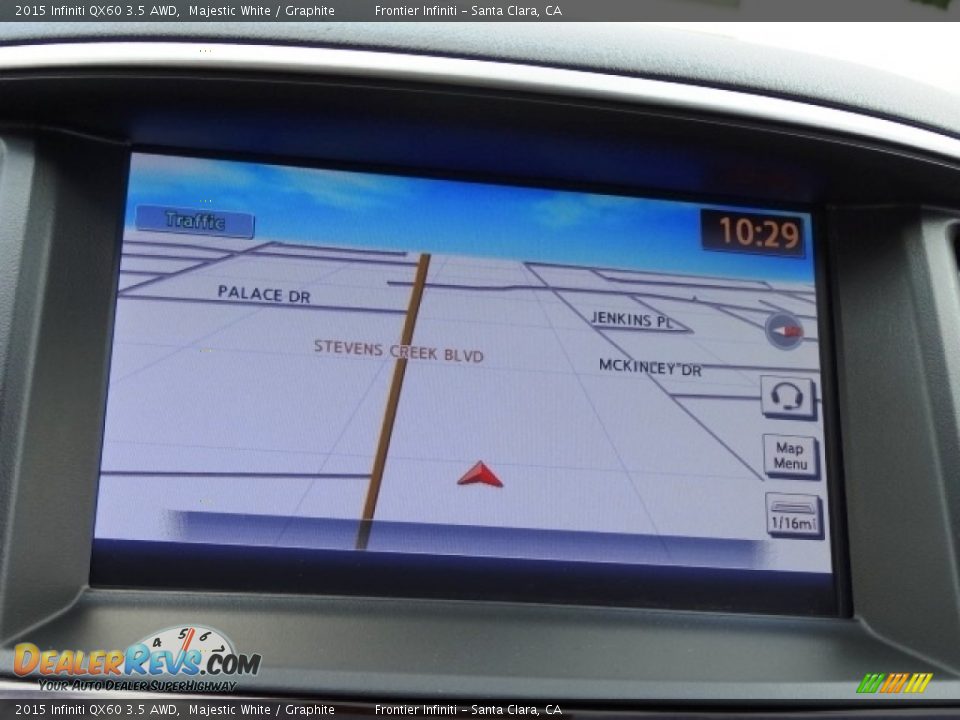 2015 Infiniti QX60 3.5 AWD Majestic White / Graphite Photo #24