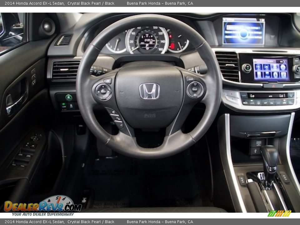 2014 Honda Accord EX-L Sedan Crystal Black Pearl / Black Photo #5
