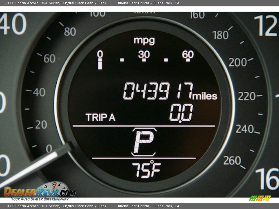 2014 Honda Accord EX-L Sedan Crystal Black Pearl / Black Photo #6