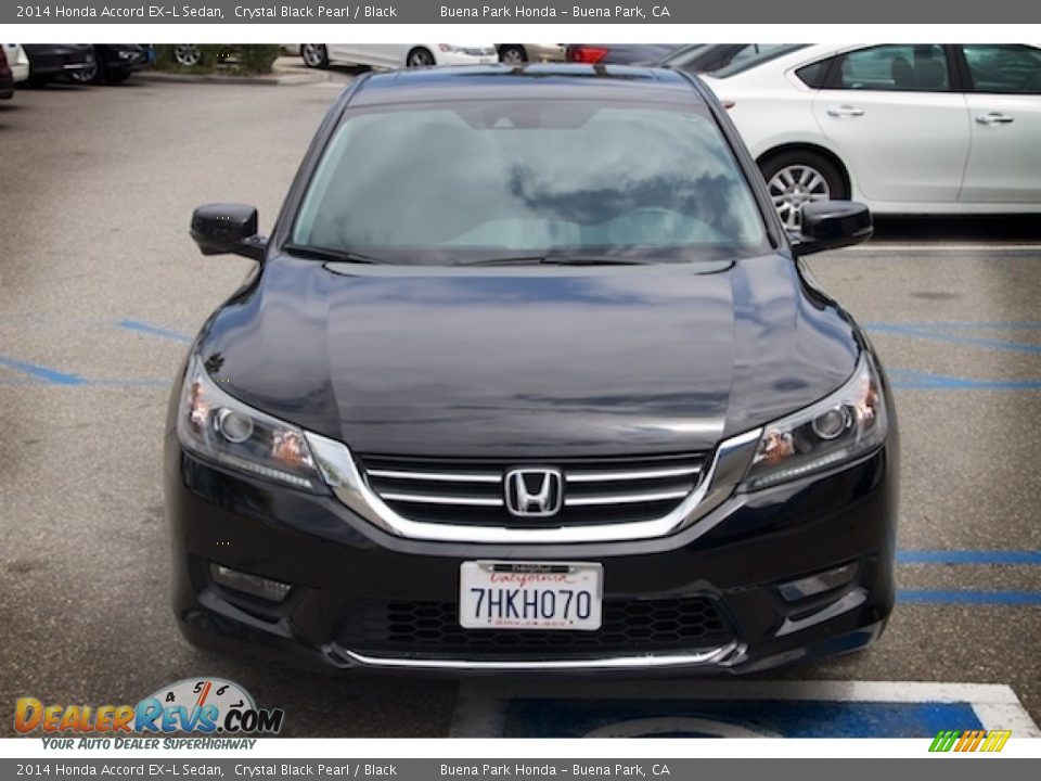 2014 Honda Accord EX-L Sedan Crystal Black Pearl / Black Photo #7