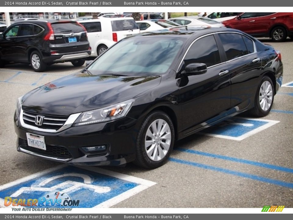 2014 Honda Accord EX-L Sedan Crystal Black Pearl / Black Photo #8