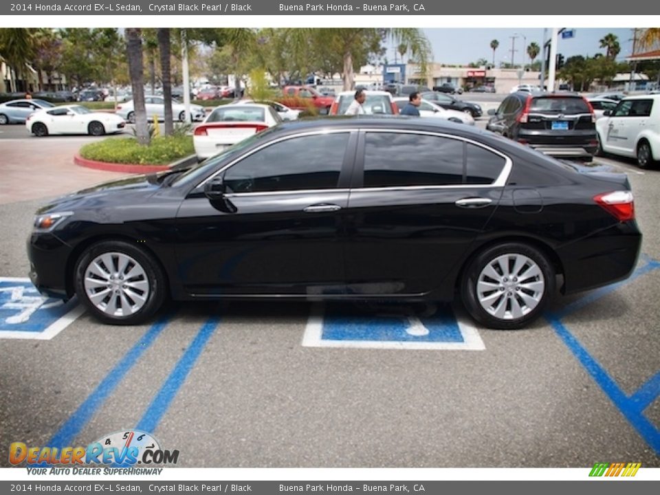 2014 Honda Accord EX-L Sedan Crystal Black Pearl / Black Photo #9
