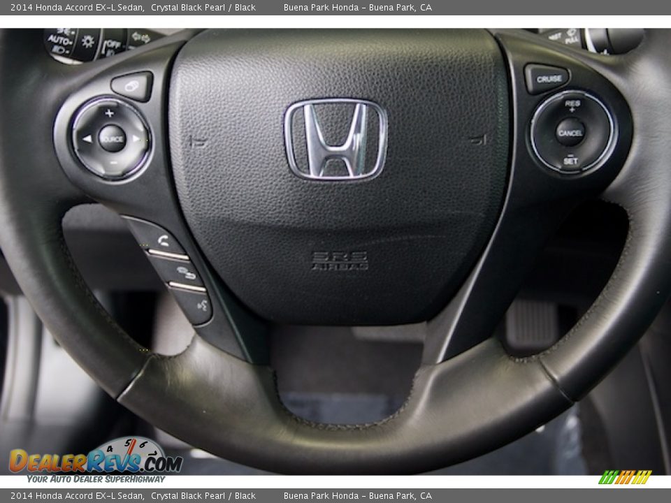 2014 Honda Accord EX-L Sedan Crystal Black Pearl / Black Photo #13