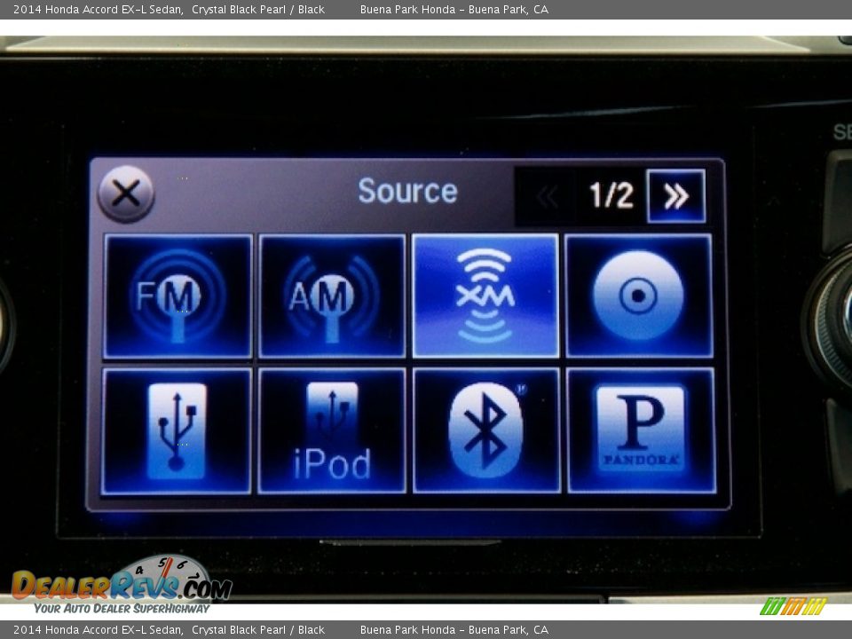 2014 Honda Accord EX-L Sedan Crystal Black Pearl / Black Photo #22