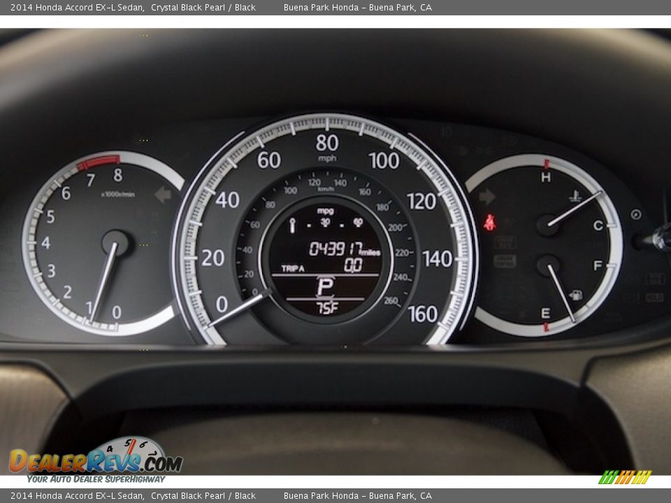 2014 Honda Accord EX-L Sedan Crystal Black Pearl / Black Photo #25