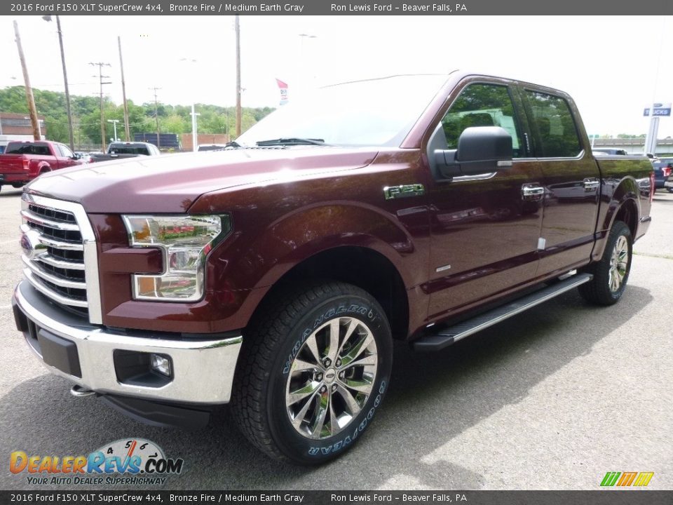 2016 Ford F150 XLT SuperCrew 4x4 Bronze Fire / Medium Earth Gray Photo #6