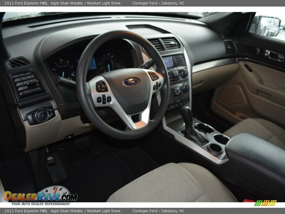 2011 Ford Explorer FWD Ingot Silver Metallic / Medium Light Stone Photo #10