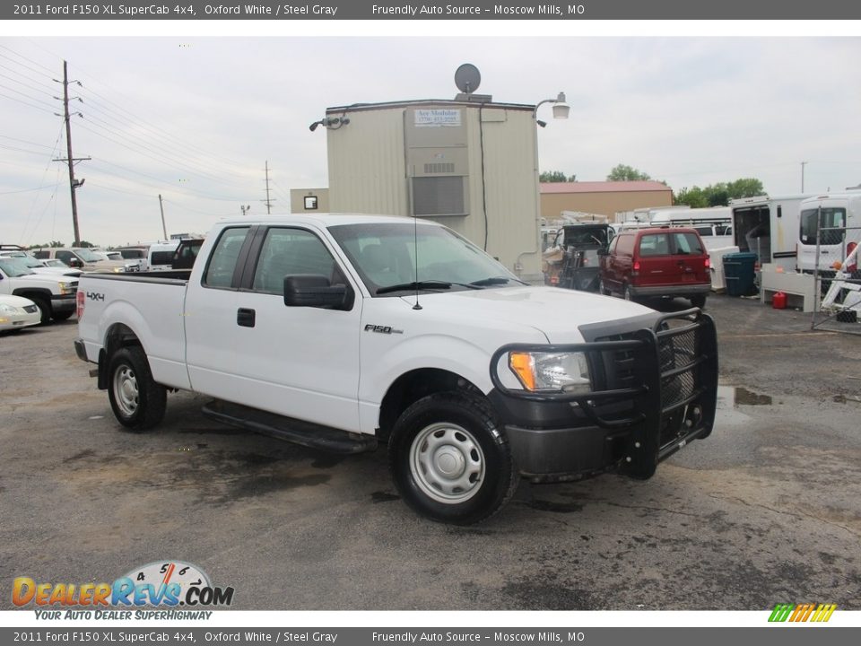 2011 Ford F150 XL SuperCab 4x4 Oxford White / Steel Gray Photo #9