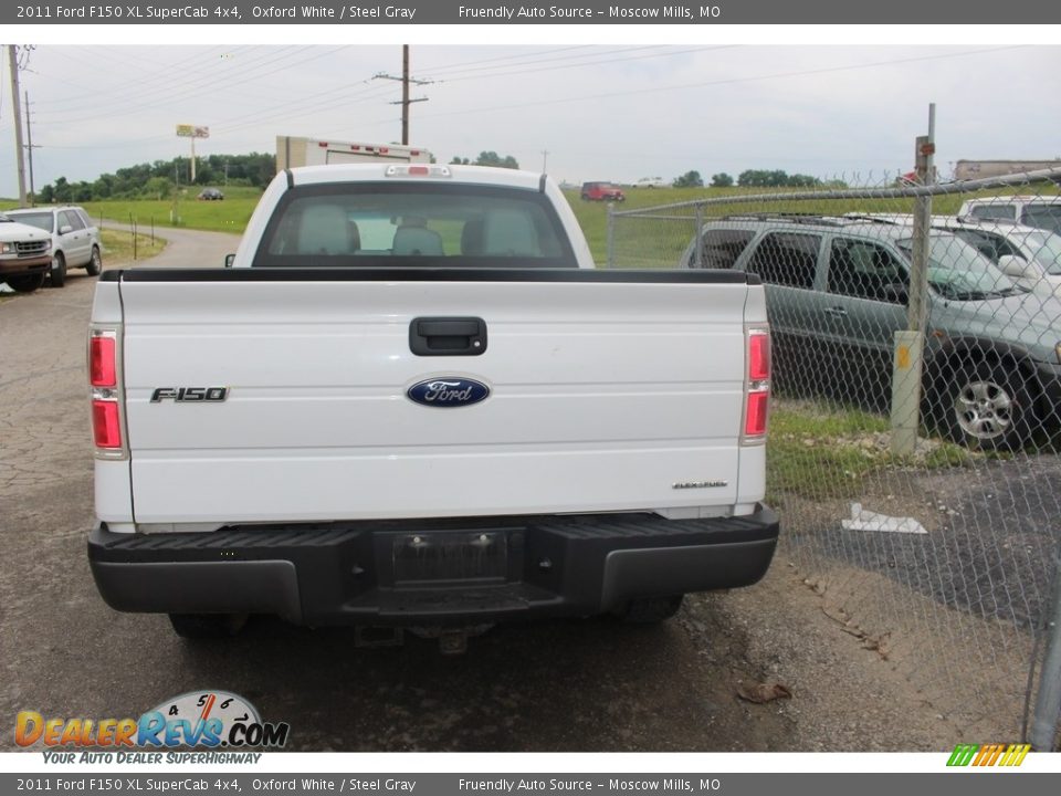 2011 Ford F150 XL SuperCab 4x4 Oxford White / Steel Gray Photo #10