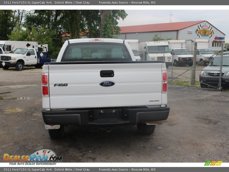 2011 Ford F150 XL SuperCab 4x4 Oxford White / Steel Gray Photo #31
