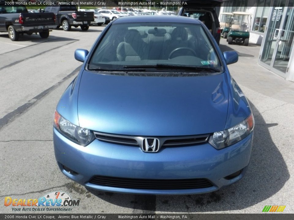 2008 Honda Civic LX Coupe Atomic Blue Metallic / Gray Photo #4