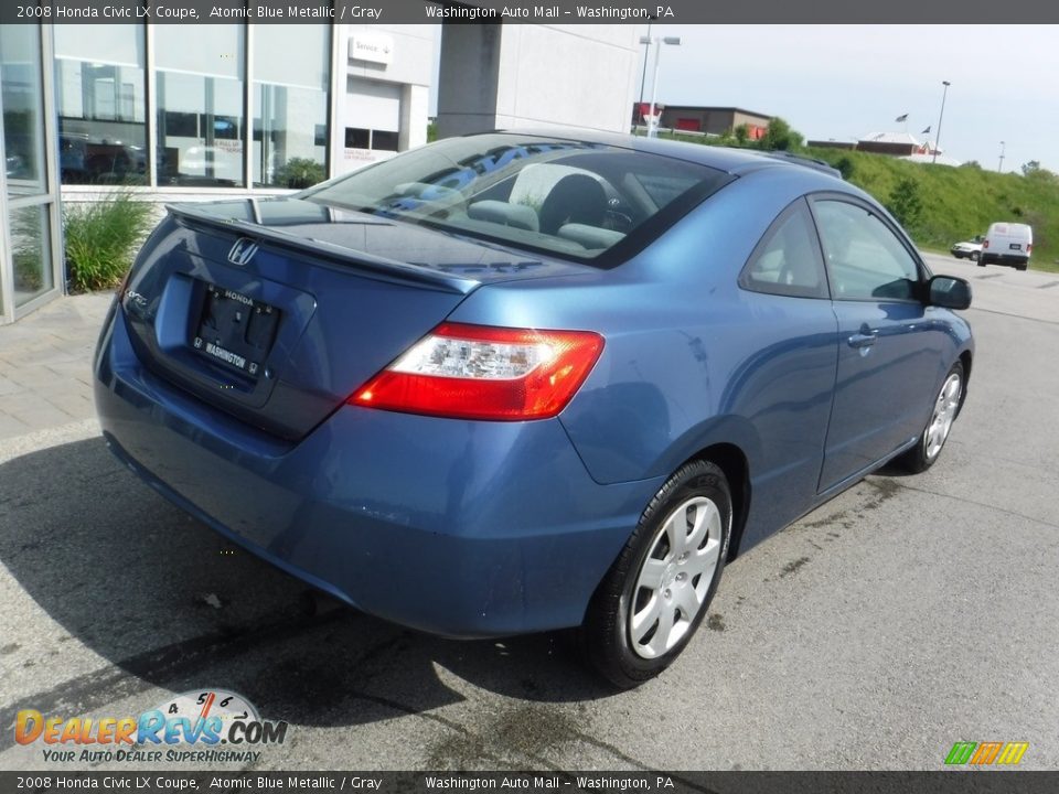 2008 Honda Civic LX Coupe Atomic Blue Metallic / Gray Photo #9