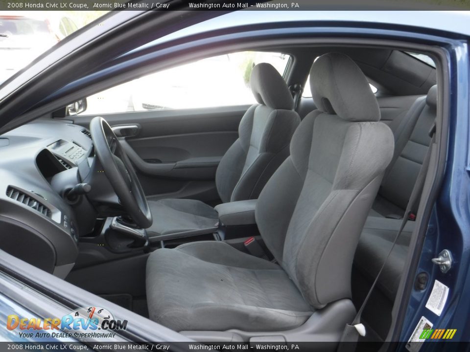 2008 Honda Civic LX Coupe Atomic Blue Metallic / Gray Photo #11