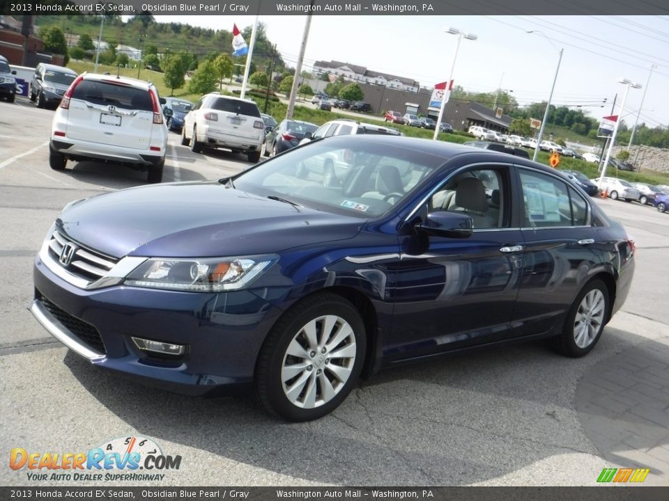 2013 Honda Accord EX Sedan Obsidian Blue Pearl / Gray Photo #5