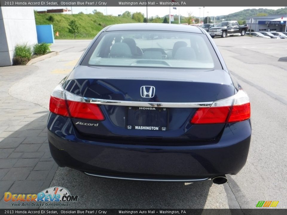 2013 Honda Accord EX Sedan Obsidian Blue Pearl / Gray Photo #7