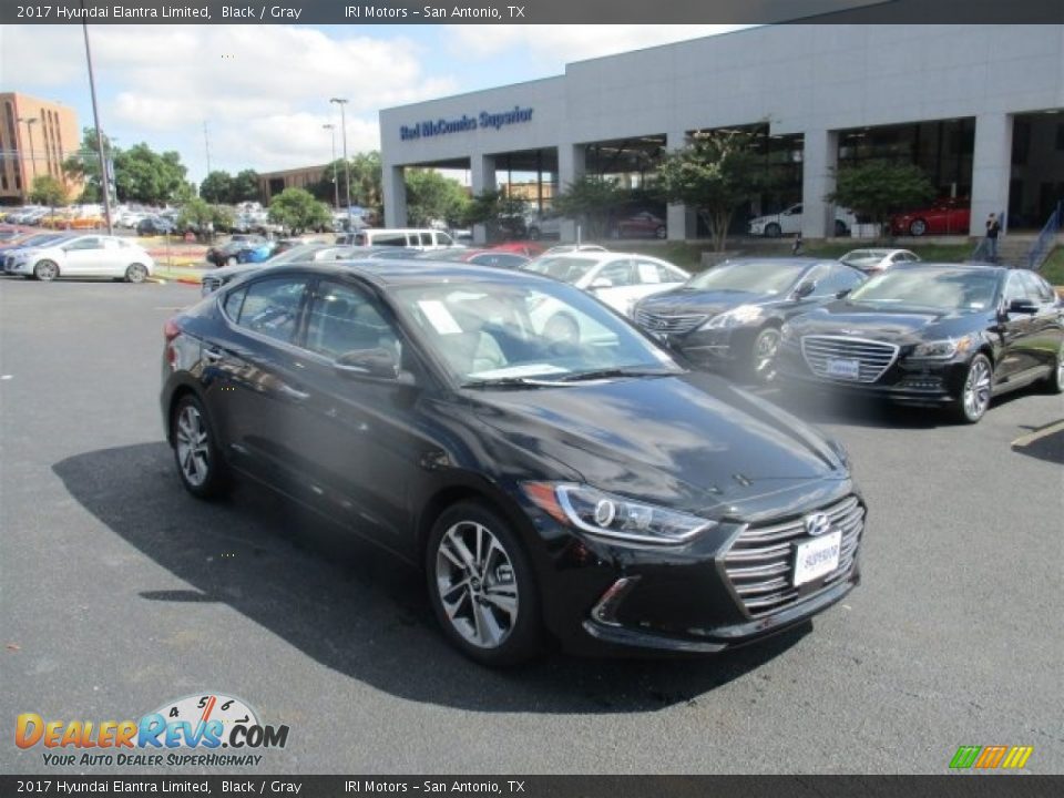 2017 Hyundai Elantra Limited Black / Gray Photo #1