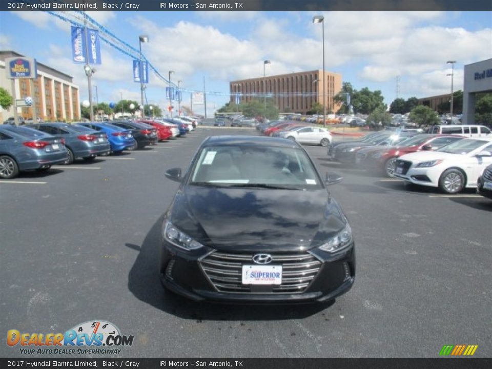 2017 Hyundai Elantra Limited Black / Gray Photo #2