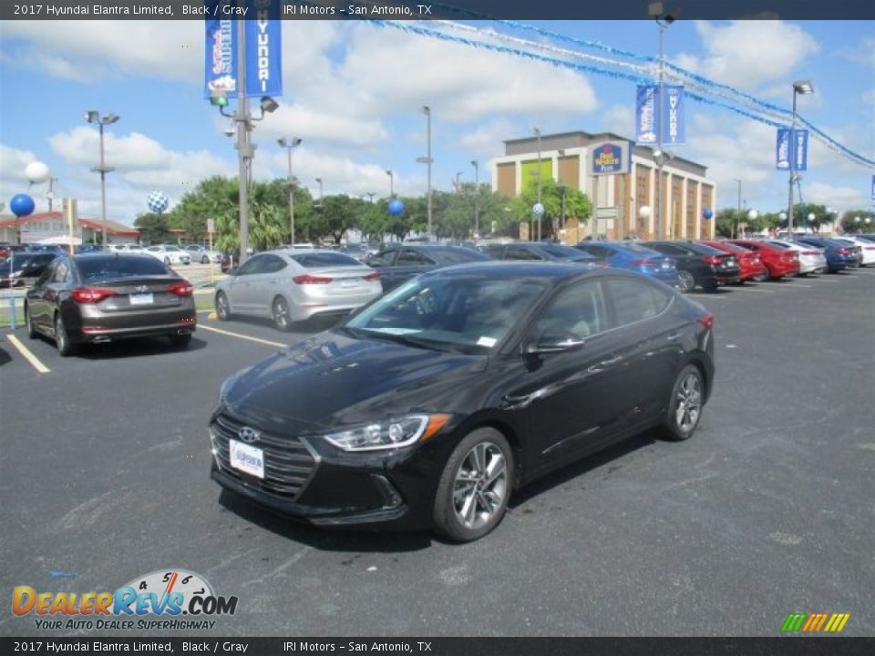 2017 Hyundai Elantra Limited Black / Gray Photo #3