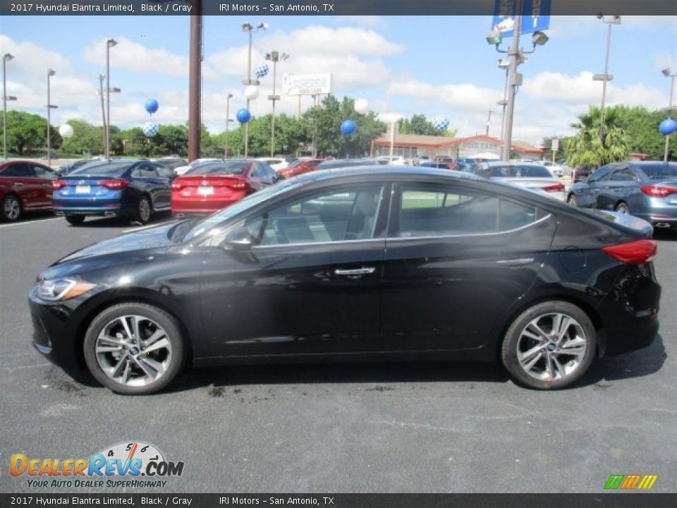 2017 Hyundai Elantra Limited Black / Gray Photo #4