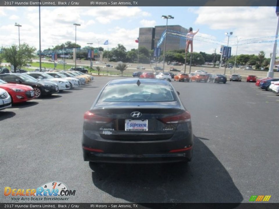 2017 Hyundai Elantra Limited Black / Gray Photo #6