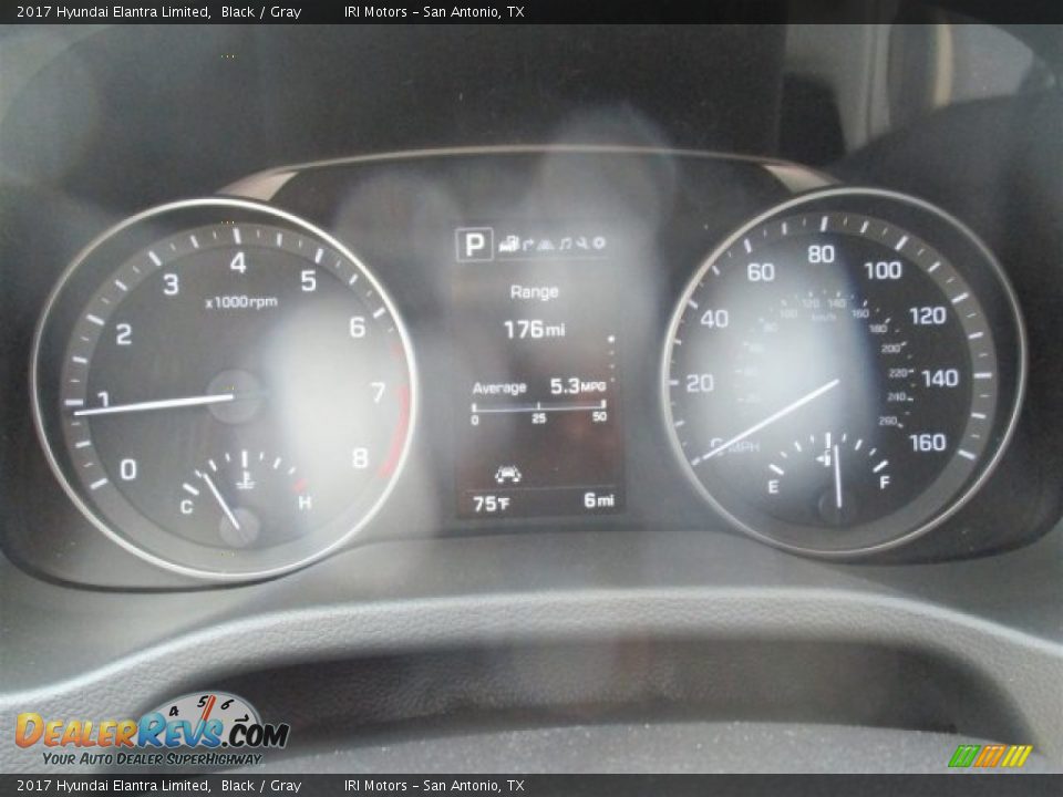 2017 Hyundai Elantra Limited Black / Gray Photo #19