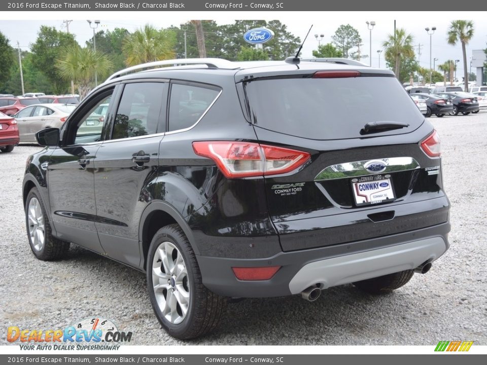 2016 Ford Escape Titanium Shadow Black / Charcoal Black Photo #6
