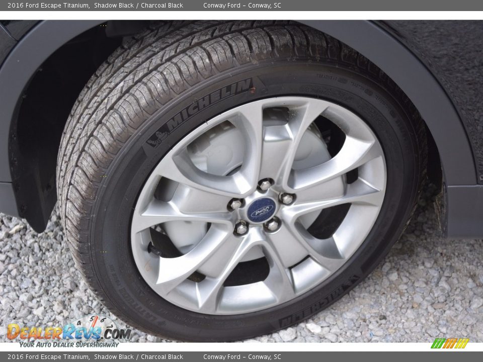 2016 Ford Escape Titanium Shadow Black / Charcoal Black Photo #12