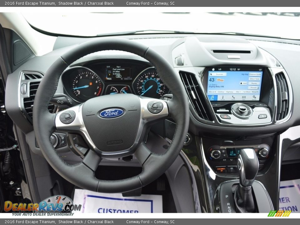 2016 Ford Escape Titanium Shadow Black / Charcoal Black Photo #27