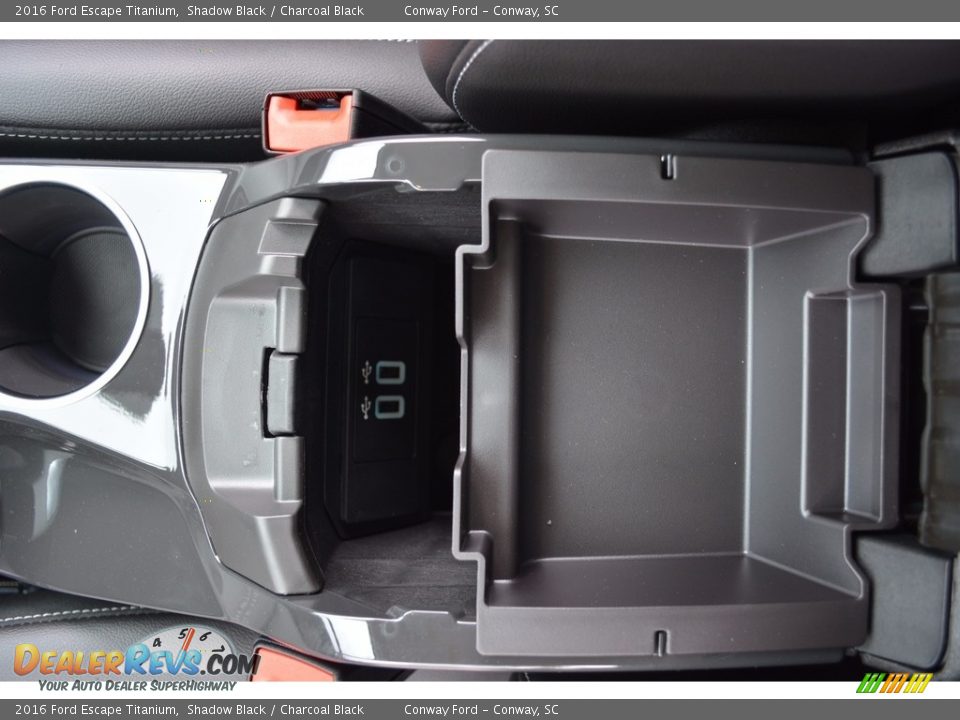 2016 Ford Escape Titanium Shadow Black / Charcoal Black Photo #29