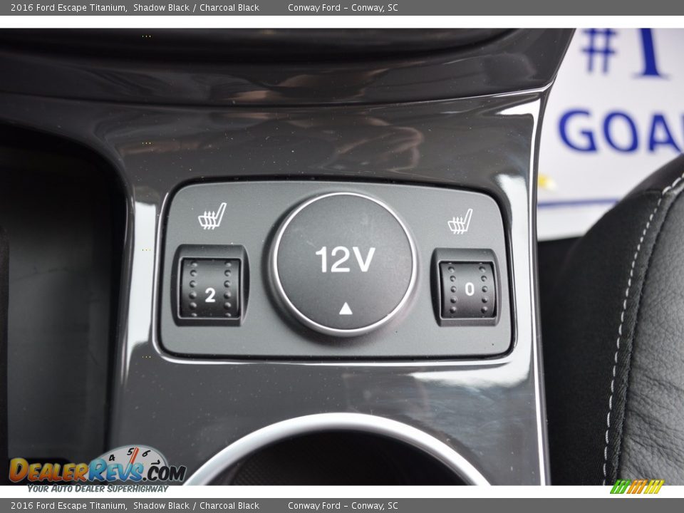 2016 Ford Escape Titanium Shadow Black / Charcoal Black Photo #30