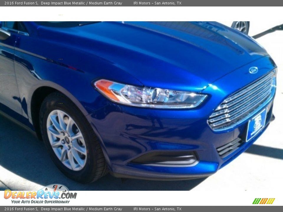 2016 Ford Fusion S Deep Impact Blue Metallic / Medium Earth Gray Photo #3